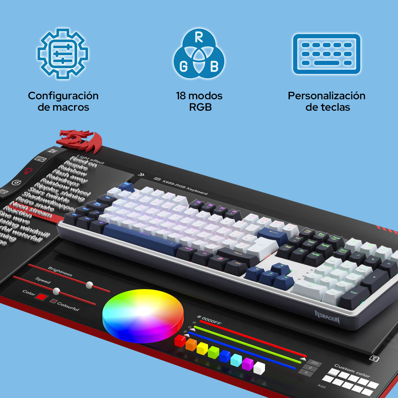 Redragon WYVERN K689 Wired 108Keys Full Size Gasket RGB Gaming
