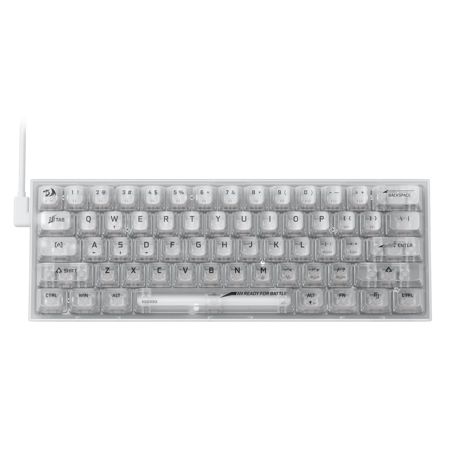 Fizz Rgb Redragon Fizz K617 SE 60% Full-Transparent Wired RGB Gaming Keyboard ...