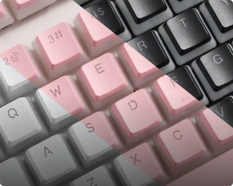 Redragon White, pink, black keycaps sets