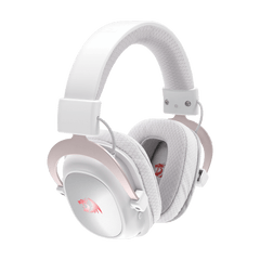 Redragon H510 PRO 3-Mode RGB White Gaming Headset - 7.1 Surround Sound - 53MM Audio Drivers in Memory Foam Ear Pads w/Durable Fabric Cover- Multi Platforms Headphone - USB Powered for PC/PS4/NS