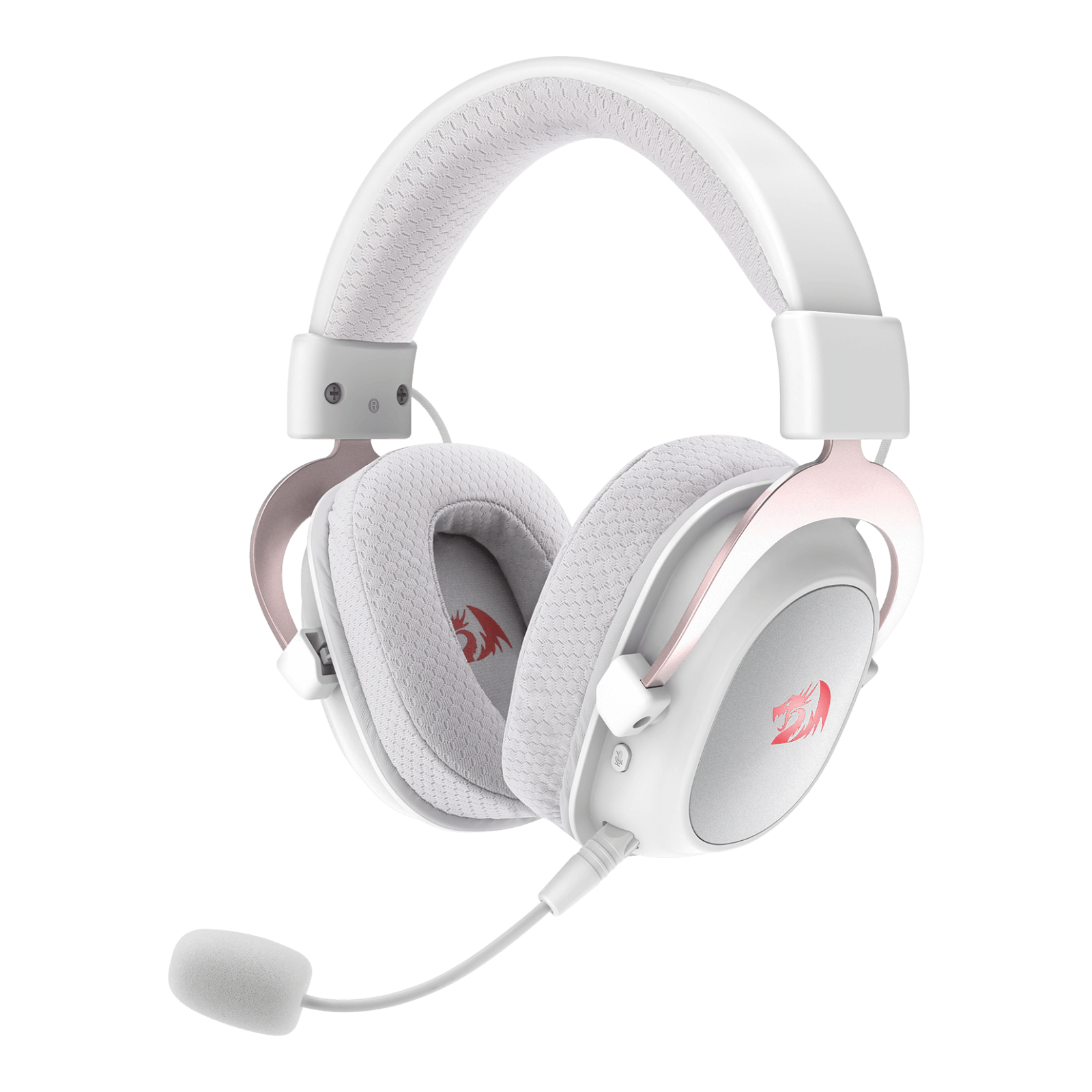 Redragon H510 PRO 3-Mode RGB White Gaming Headset - 7.1 Surround Sound - 53MM Audio Drivers in Memory Foam Ear Pads w/Durable Fabric Cover- Multi Platforms Headphone - USB Powered for PC/PS4/NS