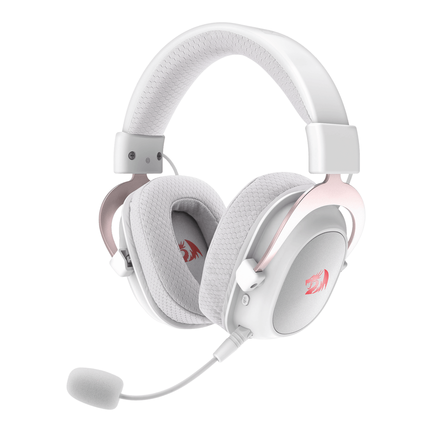 Redragon H510 PRO 3-Mode RGB White Gaming Headset - 7.1 Surround Sound - 53MM Audio Drivers in Memory Foam Ear Pads w/Durable Fabric Cover- Multi Platforms Headphone - USB Powered for PC/PS4/NS