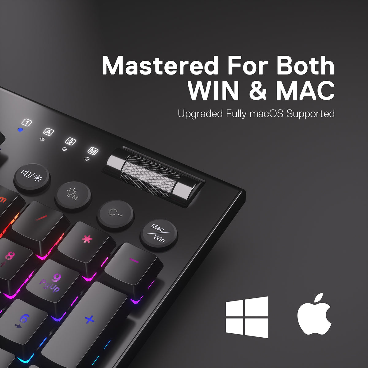 Redragon K618 Wireless Ultra-Thin Low Profile RGB Mechanical Keyboard ...