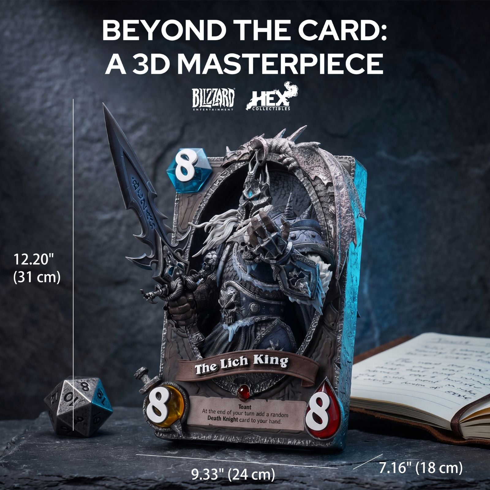 Hearthstone Lich King Art Statue Blizzard Collectible Display