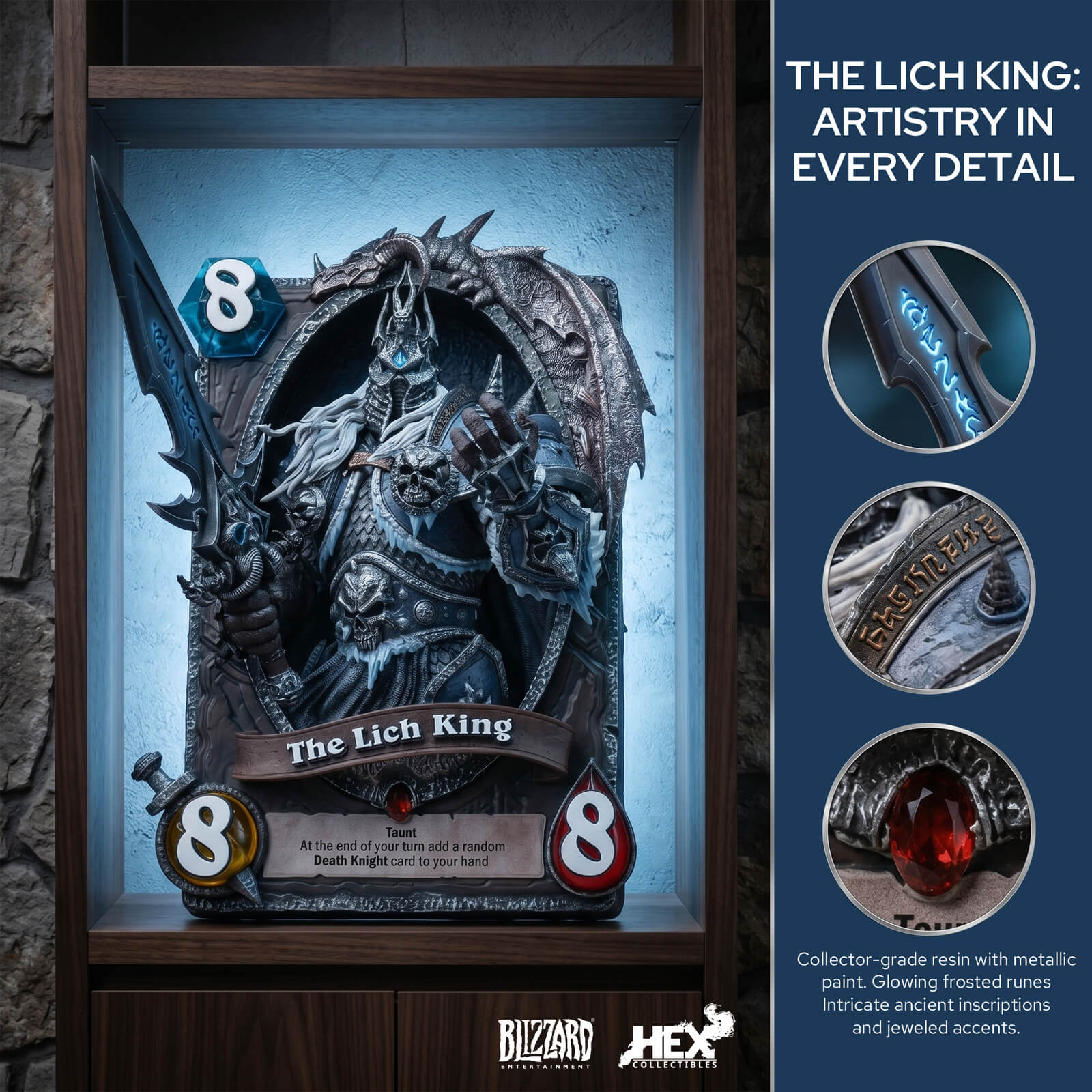 Hearthstone Lich King Art Statue Blizzard Collectible Display