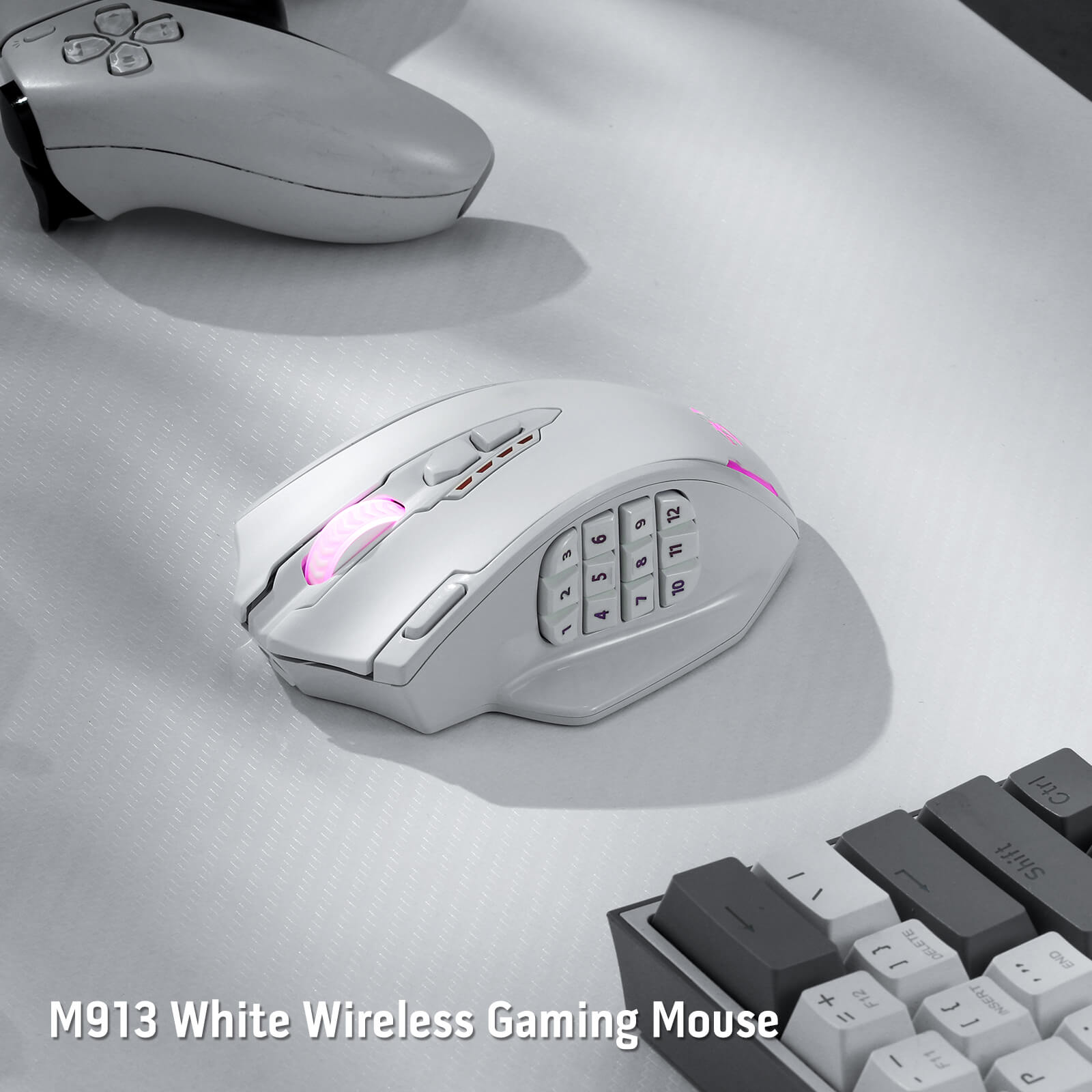 Redragon M913 Impact Elite White Wireless Gaming Mouse