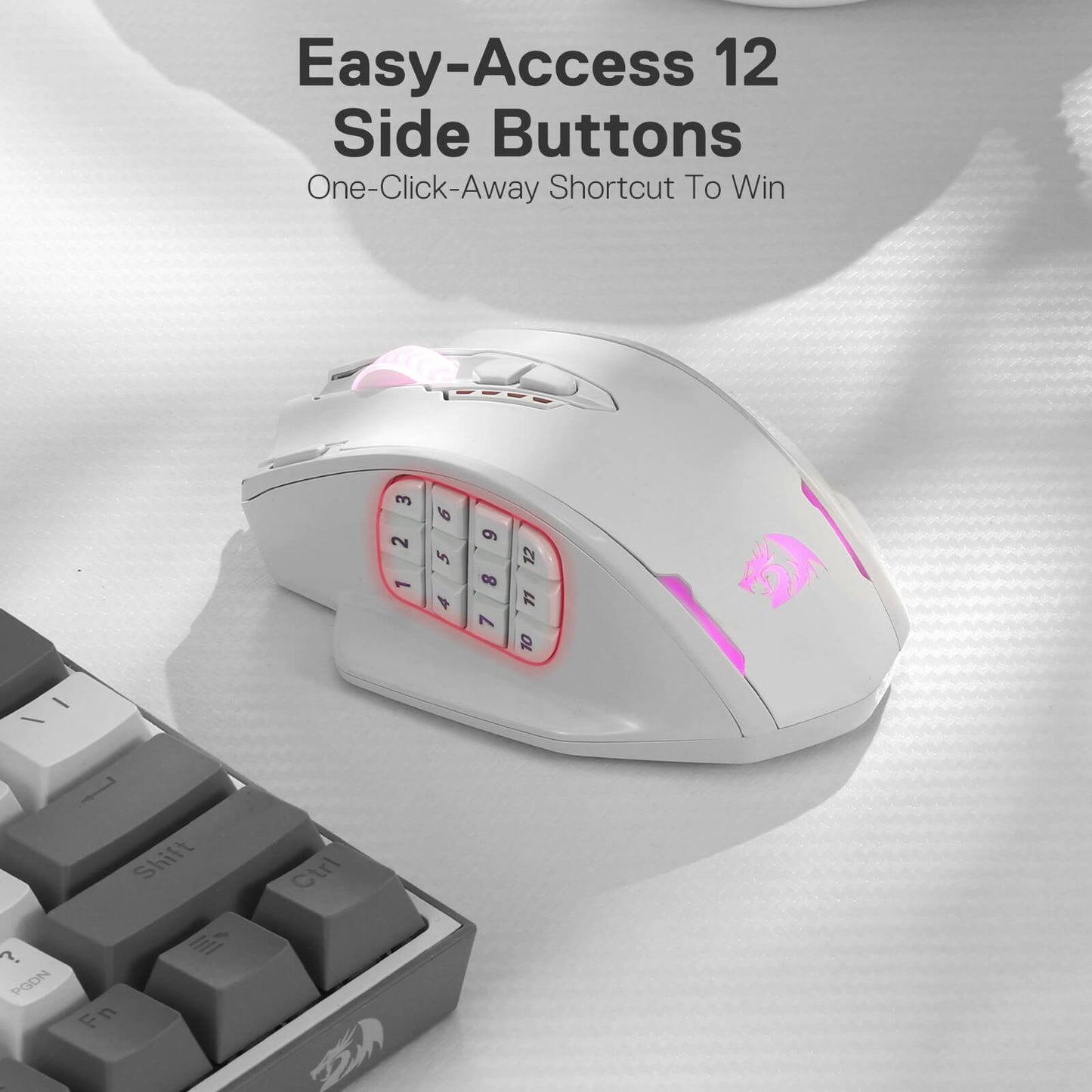 Redragon M913 Impact Elite White Wireless Gaming Mouse