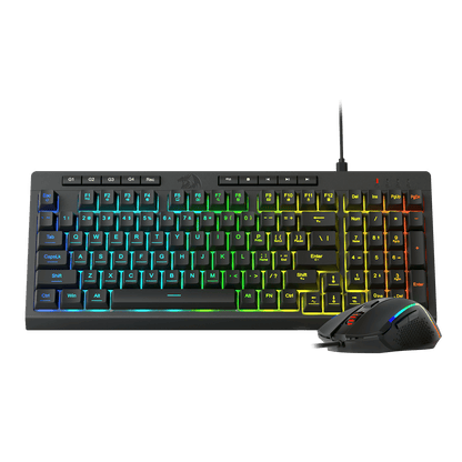 Redragon S141 Gaming Keyboard & Mouse Combo, 98 Keys K515 Wired RGB Membrane Keyboard and 10000 DPI Wired M616 Gaming Mouse Bundle