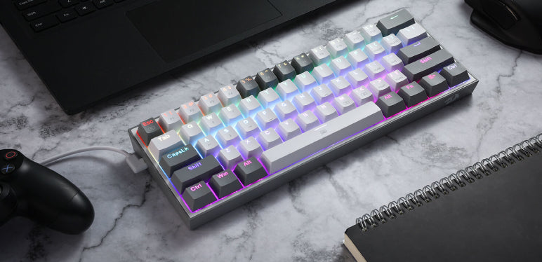 redragon k617 fizz grey keyboard