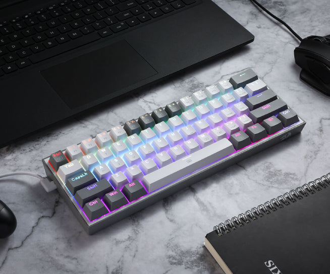 redragon k617 fizz grey keyboard