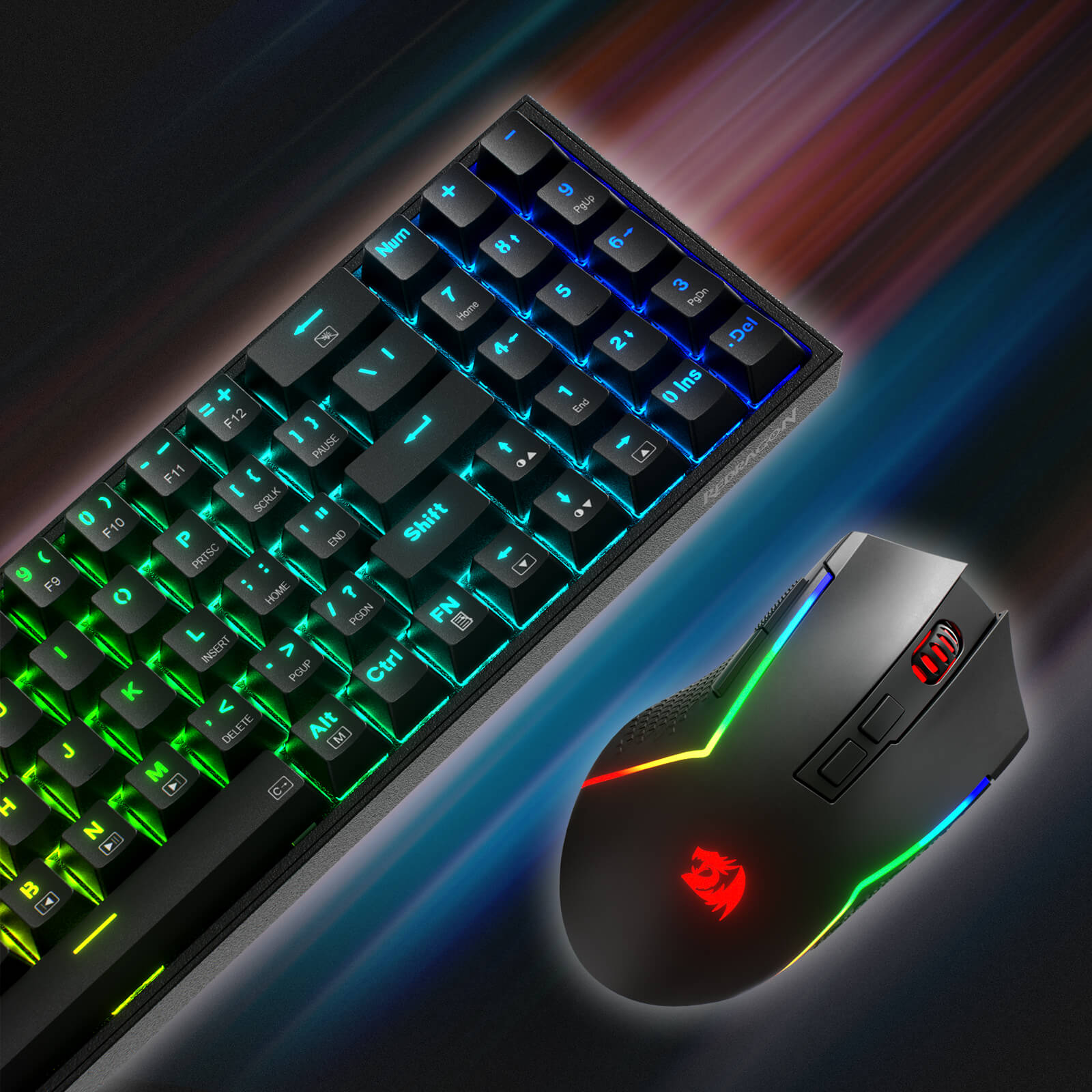 Redragon BS136 Gaming Keyboard and Mouse Combination, 75% K628 Tri-Mode Wireless Mechanical RGB Keyboard and 8000DPI Mouse Pack Redragon BS136 Gaming Keyboard and Mouse Combination, 75% K628 Tri-Mode Wireless Mechanical RGB Keyboard and 8000DPI Mouse Pack