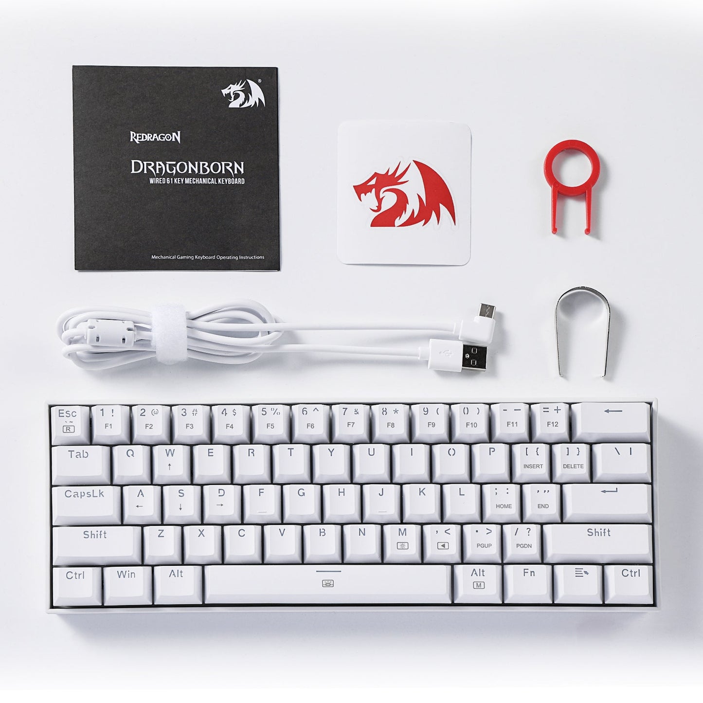 Redragon K630 Dragonborn 60% Wired RGB Gaming Keyboard(Open-box)