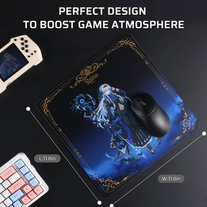 LTC Glass Mouse Pad - Ultra-Smooth Precision Surface with Non-Slip Base, Easy to Clean, Hard Mousepad for Gaming - 11.8 x 11.8 x 0.15 inches 