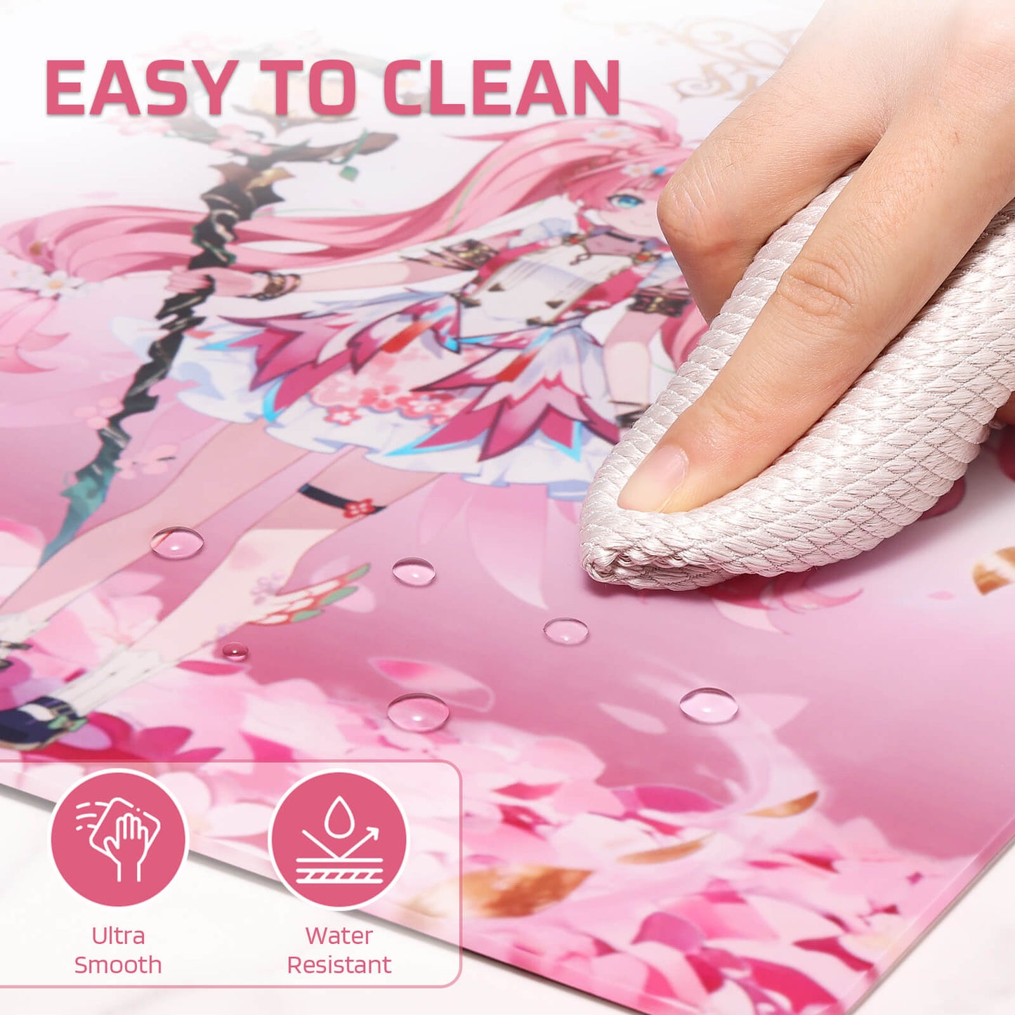 LTC Glass Mouse Pad - Ultra-Smooth Precision Surface with Non-Slip Base, Easy to Clean, Hard Mousepad for Gaming - 11.8 x 11.8 x 0.15 inches 