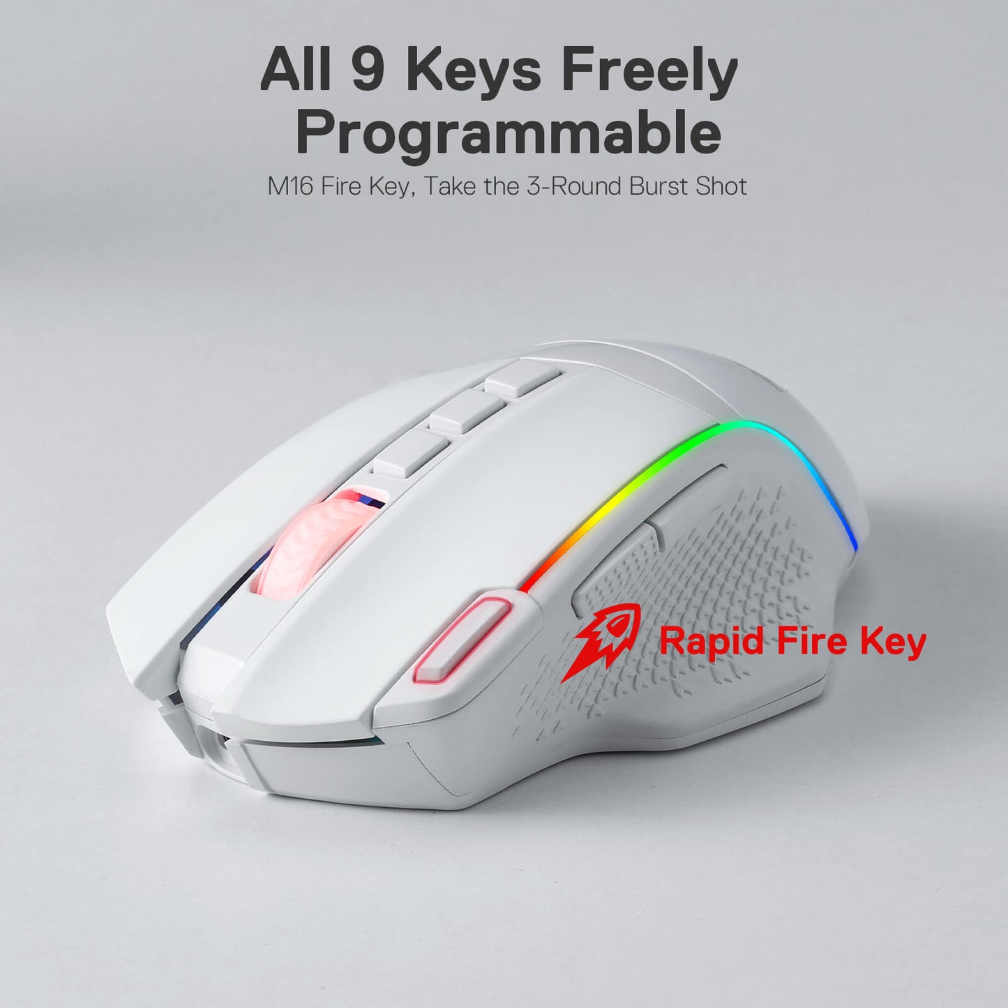 M991 Wireless FPS Gaming White Mouse