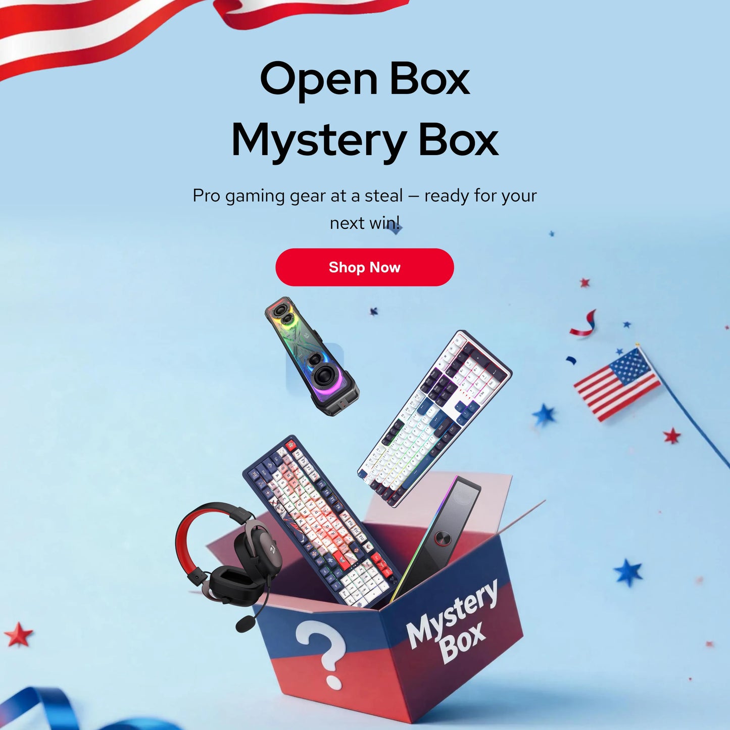 Redragon Open Box Mystery Box 2026 | Gaming Gear from $9.99