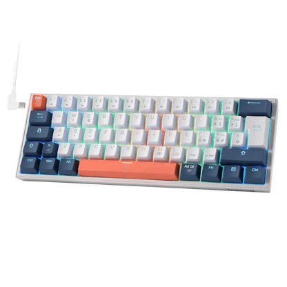 Tastiera da gioco Redragon K617 Fizz 60% con cavo e illuminazione RGB, layout QWERTY italiano