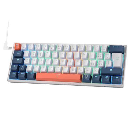 Tastiera da gioco Redragon K617 Fizz 60% con cavo e illuminazione RGB, layout QWERTY italiano