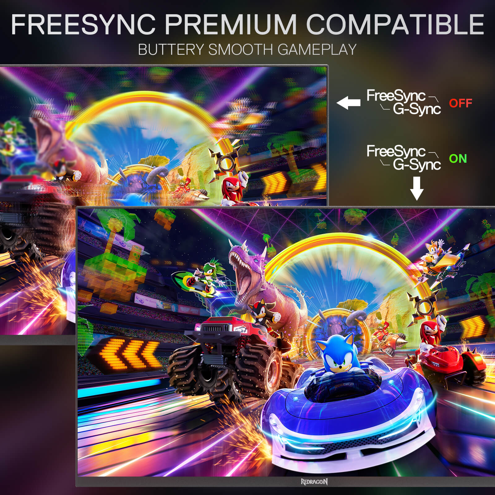 Redragon 27" 4K Flat Gaming Monitor - Mini-LED, UHD 3840x2560, 160Hz, 1ms Response Time, FreeSync Premium & G-Sync Compatibility, 105% NTSC, Tilt Adjustable, HDMI/DP/Type-C Compatible, VESA Wall Mount