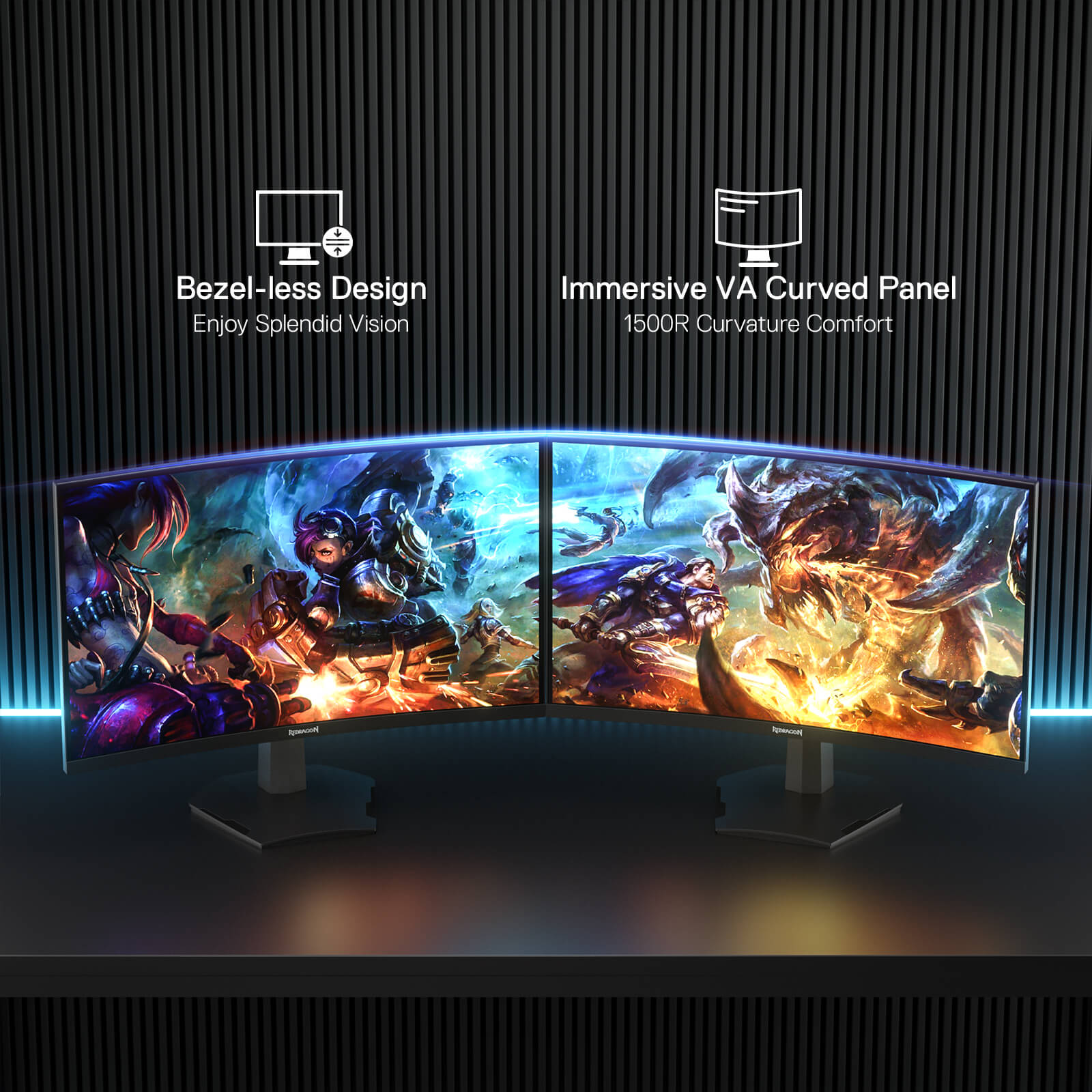 Redragon AMBER 27 144hz165HZ Curve Gaming Monitor