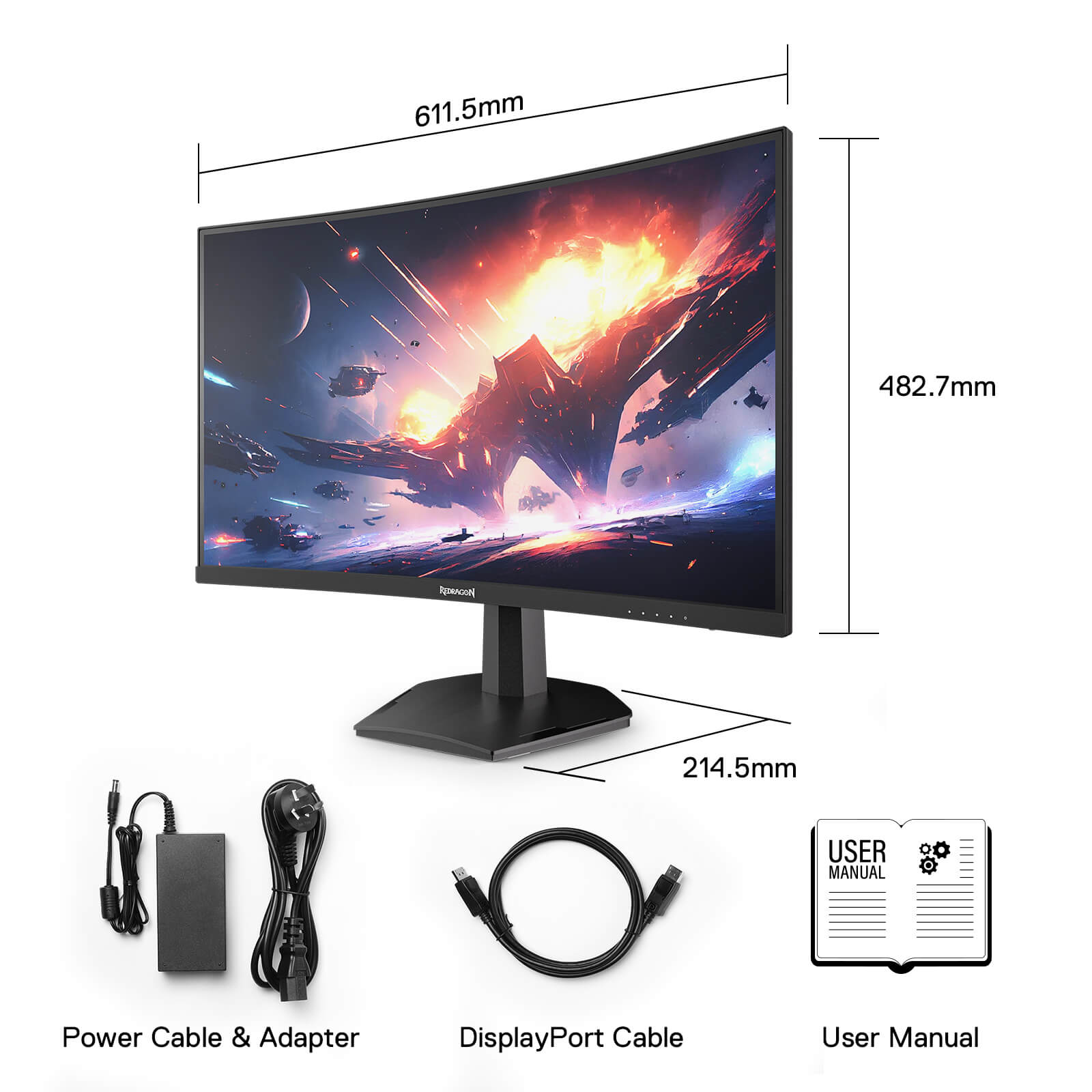 Redragon AMBER 27 144hz165HZ Curve Gaming Monitor