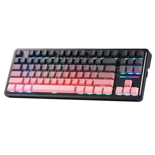 Redragon K728 PRO 80% Wireless Gasket Gaming Keyboard, 3-Mode 87 Keys TKL Mechanical Keyboard w/South-Facing LED & Hot-Swap Socket, 5-Layer Noise Dampening, Custom Linear Switch, PBT Gradient Keycaps
