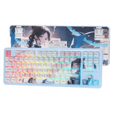 Redragon K728 PRO SE 80% 87 Keys Wireless Gasket RGB Gaming Keyboard, 3-Mode Anime Mechanical Keyboard w/Hot-Swap Socket, Dedicated Knob Control & 5-Layer Noise Dampening, Custom Hi-Fi Linear Switch