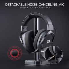 Redragon H858 Wireless Gaming Headset, 7.1 Surround Sound, 3-Mode 2.4GHz USB Gaming Headphones with Bluetooth 5.4, 20H Battery, Wireless Headset for PC PS5 PS4 Mac Switch