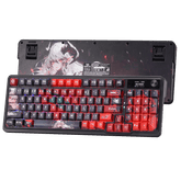 Redragon K719 PRO Wireless Gasket Gaming Keyboard w/Hype Screen & Knob, 95 Keys Mechanical Keyboard, Easy-Control 1.14’’ TFT Info Display, 5-Layer Noise Dampening, Custom Linear Switch, Anime Edition, Black and Red