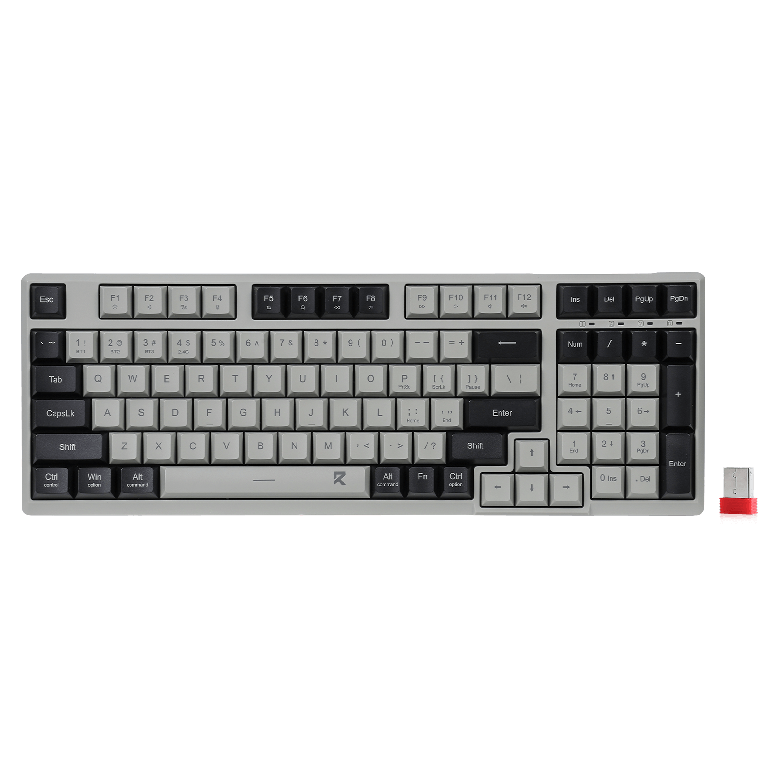 Redragon BK7114 96% 98 Keys Scissor Mechanism Slim Wireless Keyboard Black Grey