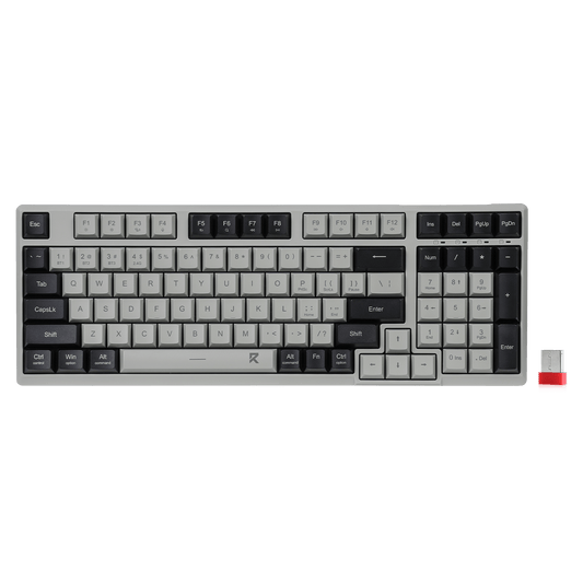 Redragon BK7114 96% 98 Keys Scissor Mechanism Slim Wireless Keyboard Black Grey