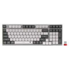 Redragon BK7114 96% 98 Keys Scissor Mechanism Slim Wireless Keyboard White Grey