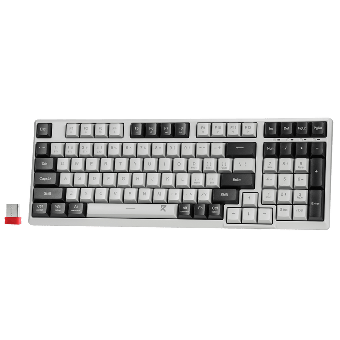 Redragon BK7114 96% 98 Keys Scissor Mechanism Slim Wireless Keyboard Black Grey