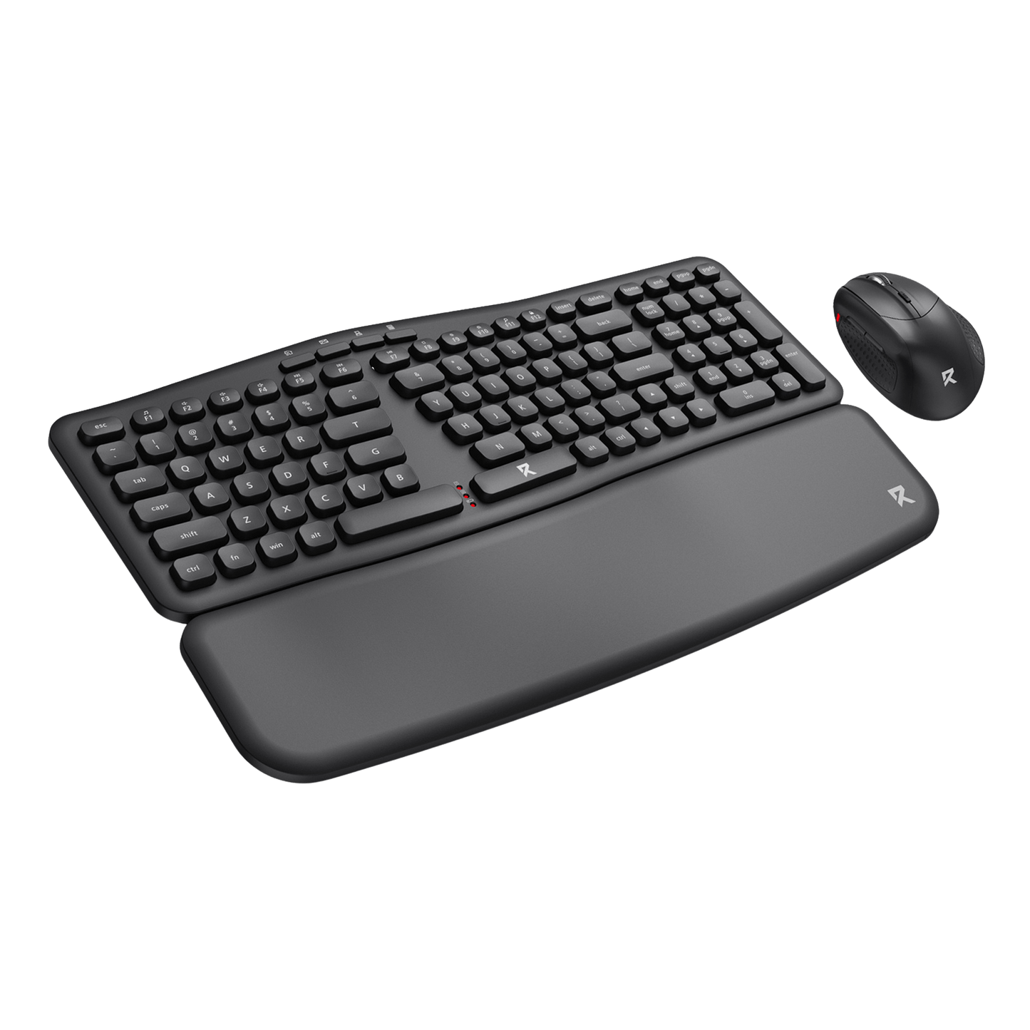 Redragon BS7162 Wireless Keyboard and Mouse Combo, 108 Keys 2.4Ghz Wireless Low-Profile Membrane Keyboard w/Sloping Comfy Design, Wrist Rest, 4000 DPI Max Ergonomic Mouse