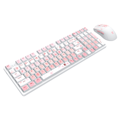 Redragon BS7552 Wireless Keyboard and Mouse Pink Combo 