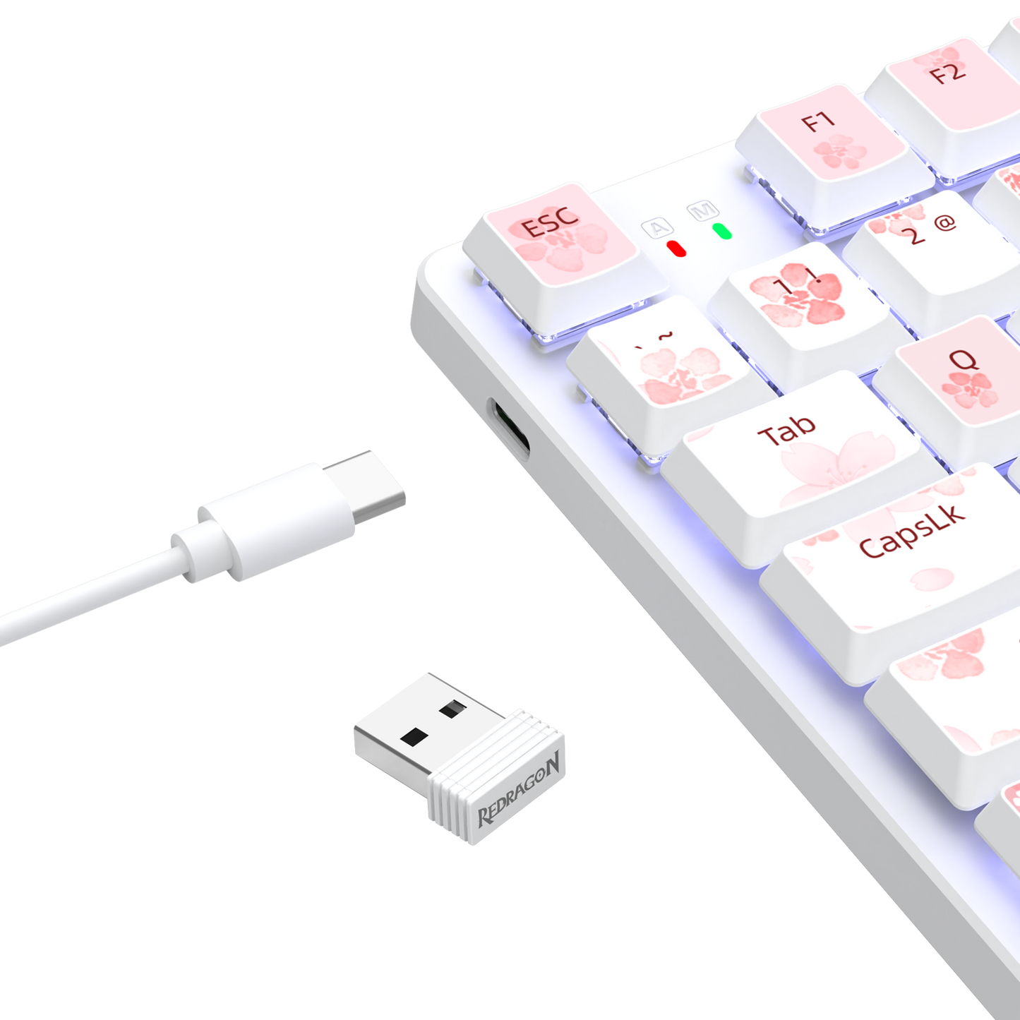 Redragon BS7552 Wireless Keyboard and Mouse Pink Combo 