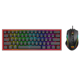 Redragon CB201 Gaming Keyboard & Mouse Combo, 61 Keys K617 Wired RGB Gaming Keyboard and 8000 DPI Wired M612 Gaming Mouse Bundle, Black | show