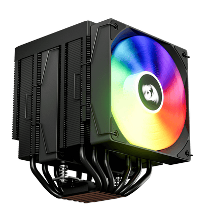 Redragon CC2311 CPU Cooler, Dual 120mm PWM Fans, TDP 260W, Digital Screen Top Cover, 6×Ф6mm Heatpipes, ARGB PWM PC Fans, CPU Air Cooler Compatible with Intel LGA1851/1700/1200/115X; AMD AM5/AM4/AM3