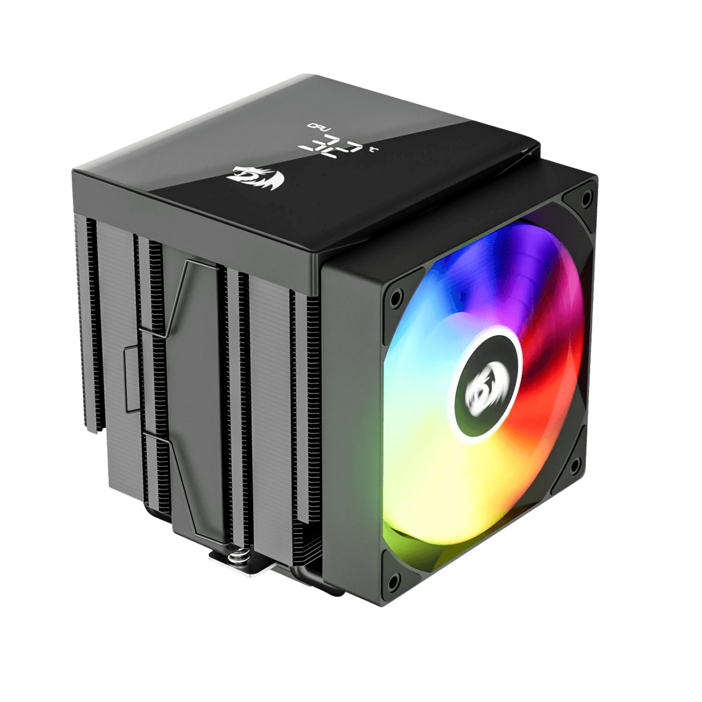 Redragon CC2311 CPU Cooler, Dual 120mm PWM Fans, TDP 260W, Digital Screen Top Cover, 6×Ф6mm Heatpipes, ARGB PWM PC Fans, CPU Air Cooler Compatible with Intel LGA1851/1700/1200/115X; AMD AM5/AM4/AM3