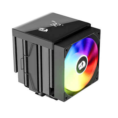 Redragon CC2311 CPU Cooler, Dual 120mm PWM Fans, TDP 260W, Digital Screen Top Cover, 6×Ф6mm Heatpipes, ARGB PWM PC Fans, CPU Air Cooler Compatible with Intel LGA1851/1700/1200/115X; AMD AM5/AM4/AM3