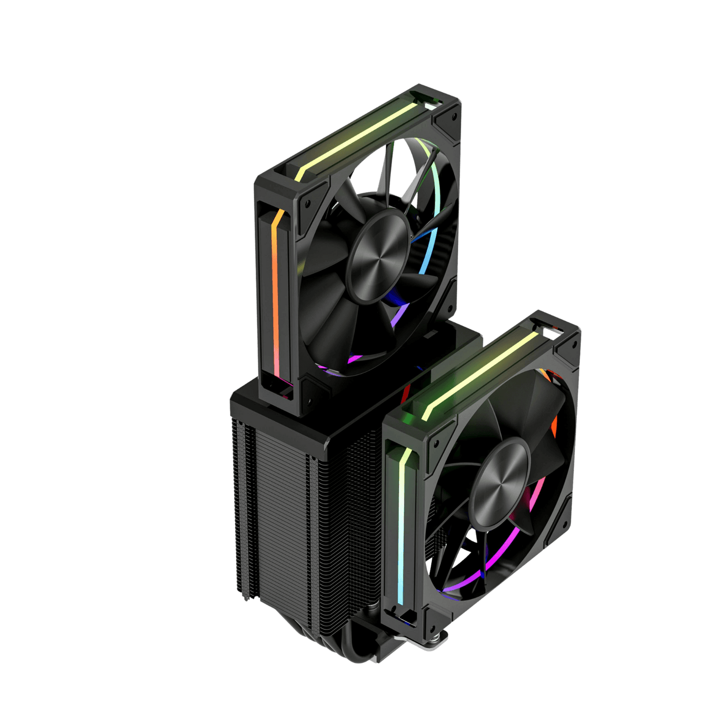 Redragon CC2313 CPU Cooler, Single-Tower Dual 120mm ARGB PWM Fan, TDP 250W, LCD Screen Top Cover, 6×Ф6mm Heatpipes, CPU Air Cooler Compatible with Intel LGA1851/1700/1200/115X; AMD AM5/AM4/AM3