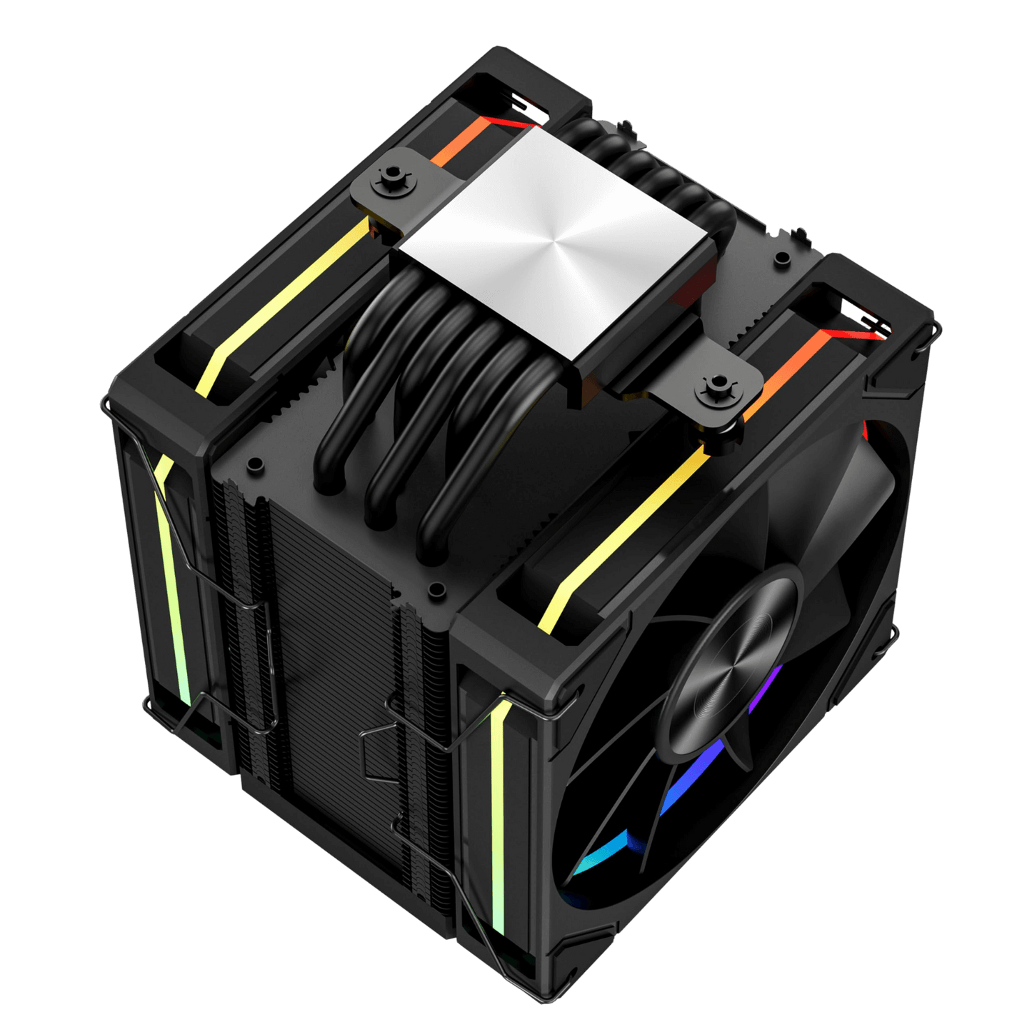 Redragon CC2313 CPU Cooler, Single-Tower Dual 120mm ARGB PWM Fan, TDP 250W, LCD Screen Top Cover, 6×Ф6mm Heatpipes, CPU Air Cooler Compatible with Intel LGA1851/1700/1200/115X; AMD AM5/AM4/AM3