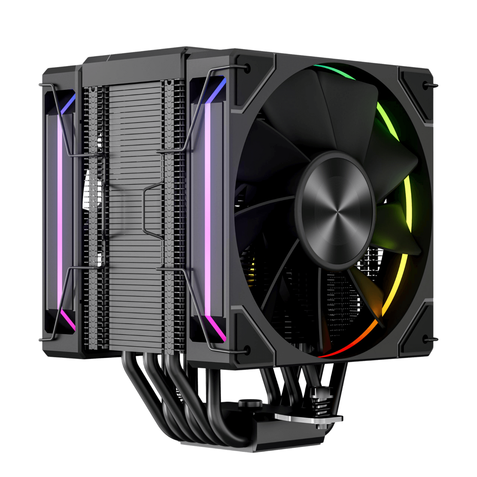 Redragon CC2313 CPU Cooler, Single-Tower Dual 120mm ARGB PWM Fan, TDP 250W, LCD Screen Top Cover, 6×Ф6mm Heatpipes, CPU Air Cooler Compatible with Intel LGA1851/1700/1200/115X; AMD AM5/AM4/AM3