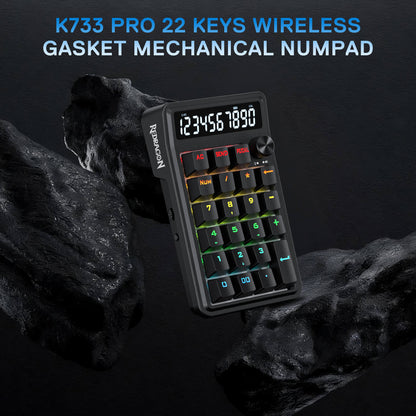 Redragon K733 Pro 22 keys wireless gasket mechanical numpad on a dark background