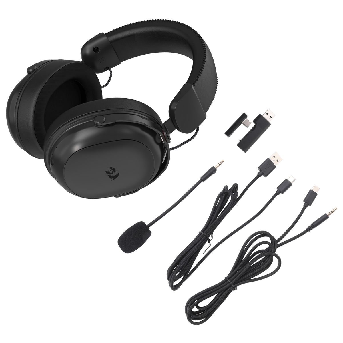 Redragon H893 Gaming Headset, 2.4GHz/BT/Wired, Black