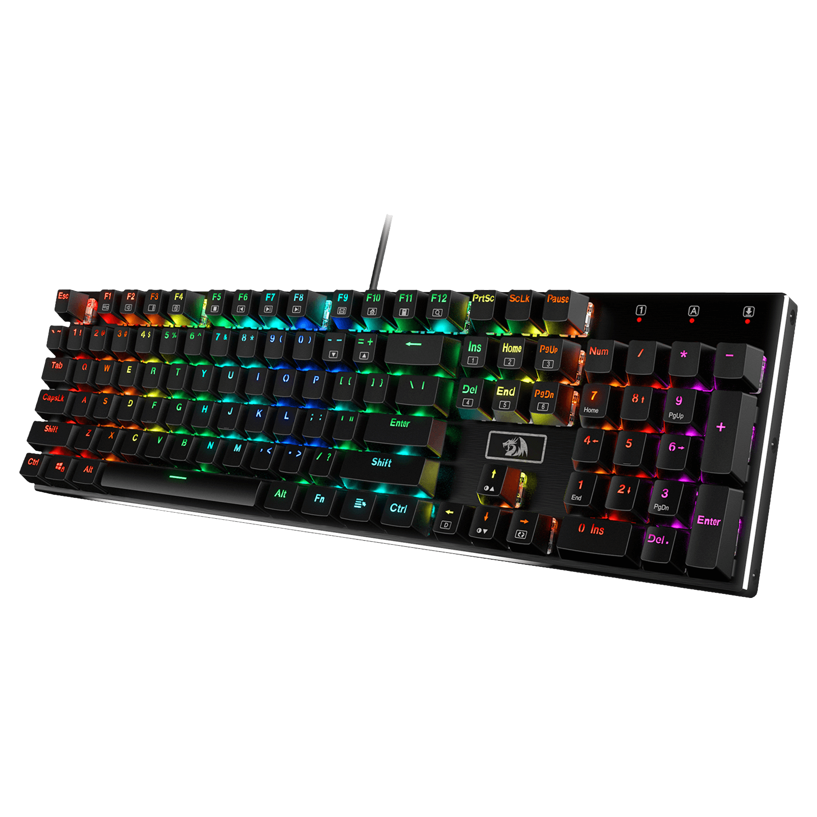 Redragon DEVARAJAS K556 RGB Mechanical Gaming Keyboard | Aluminum Base | 104 Standard Keys | Redragon Keyboard | Best Keyboard | rgb Keyboard