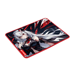 Redragon EISA P047 Anime Black Gaming Mouse Pad - Smooth Lycra Surface, Anti-Slip Rubber Base, Spill-Resistant, Durable 3mm Thick Design, Available in Small (13x10 in) & Large (35x16 in), Computer Mouse Mat, Extended Desk Pad,  Perfect for Gaming & Work, Pairs with EISA K1NG M916 PRO Mouse 