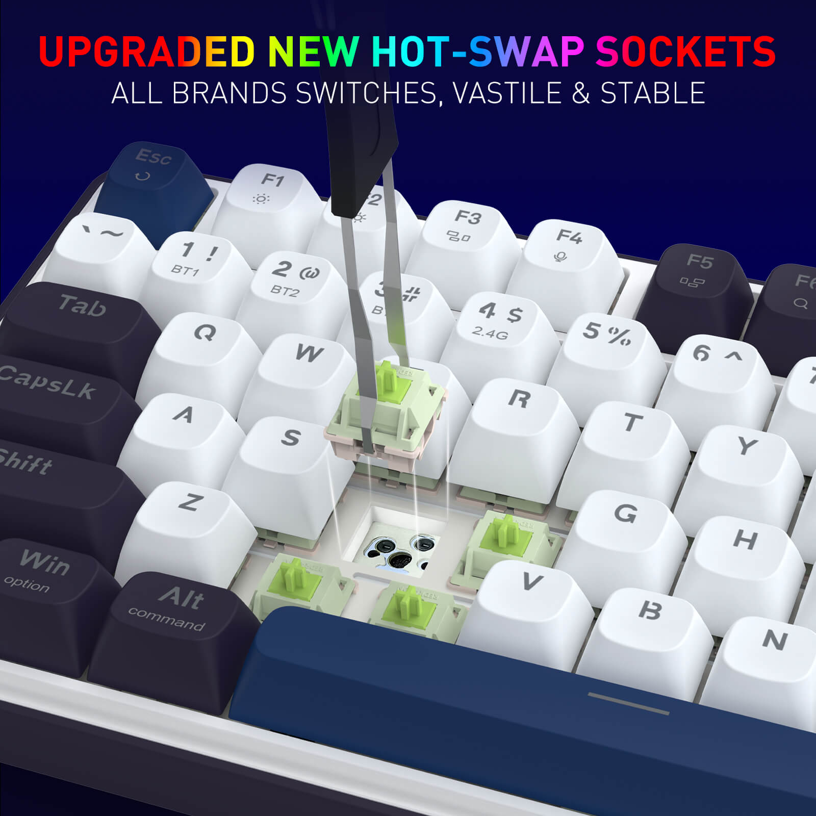Redragon FAYE K744 PRO 99 Keys Wireless Gasket Mechanical Keyboard