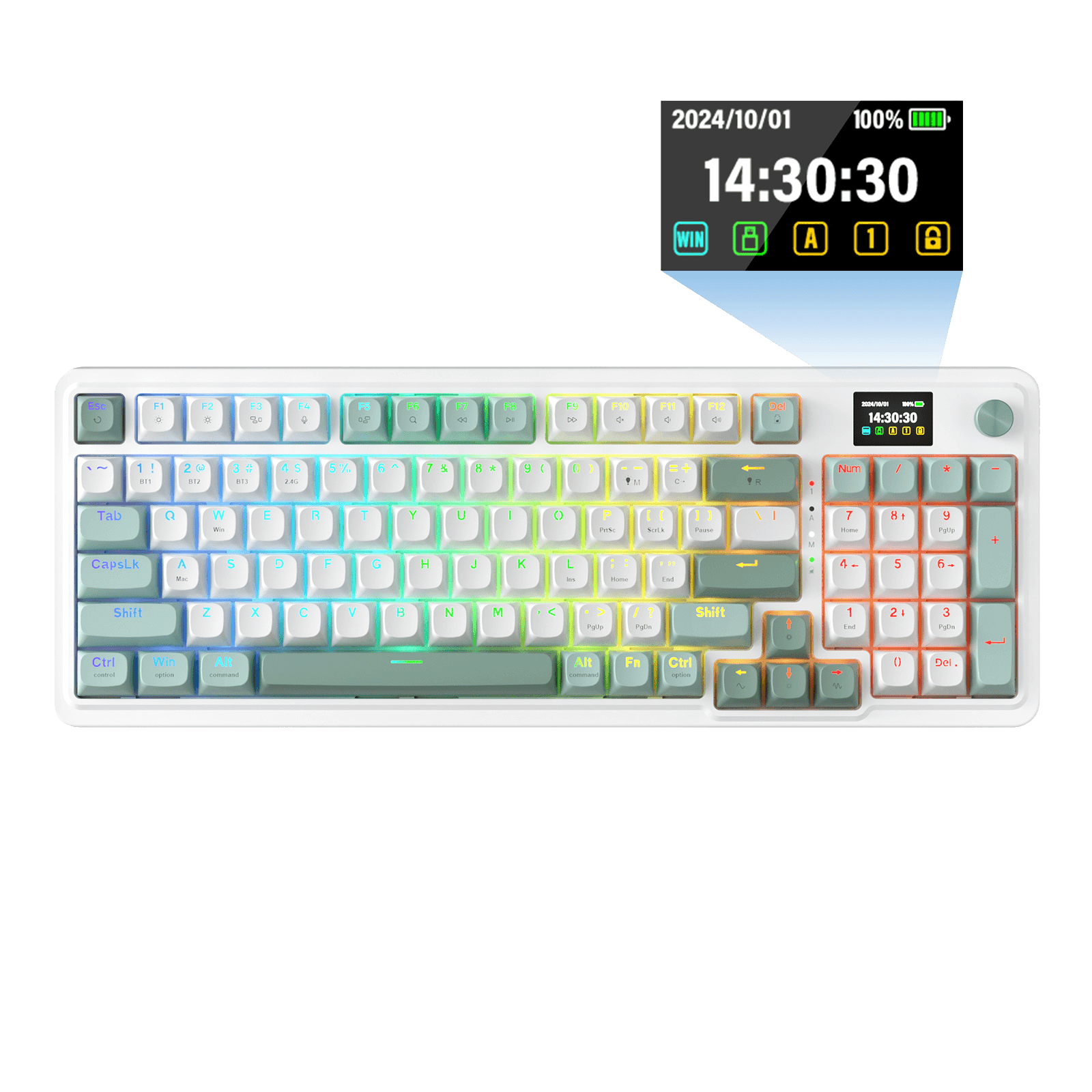 Redragon GALATIN PRO K719 95 Keys OEM Profile Gasket RGB Gaming Keyboard (Open Box)
