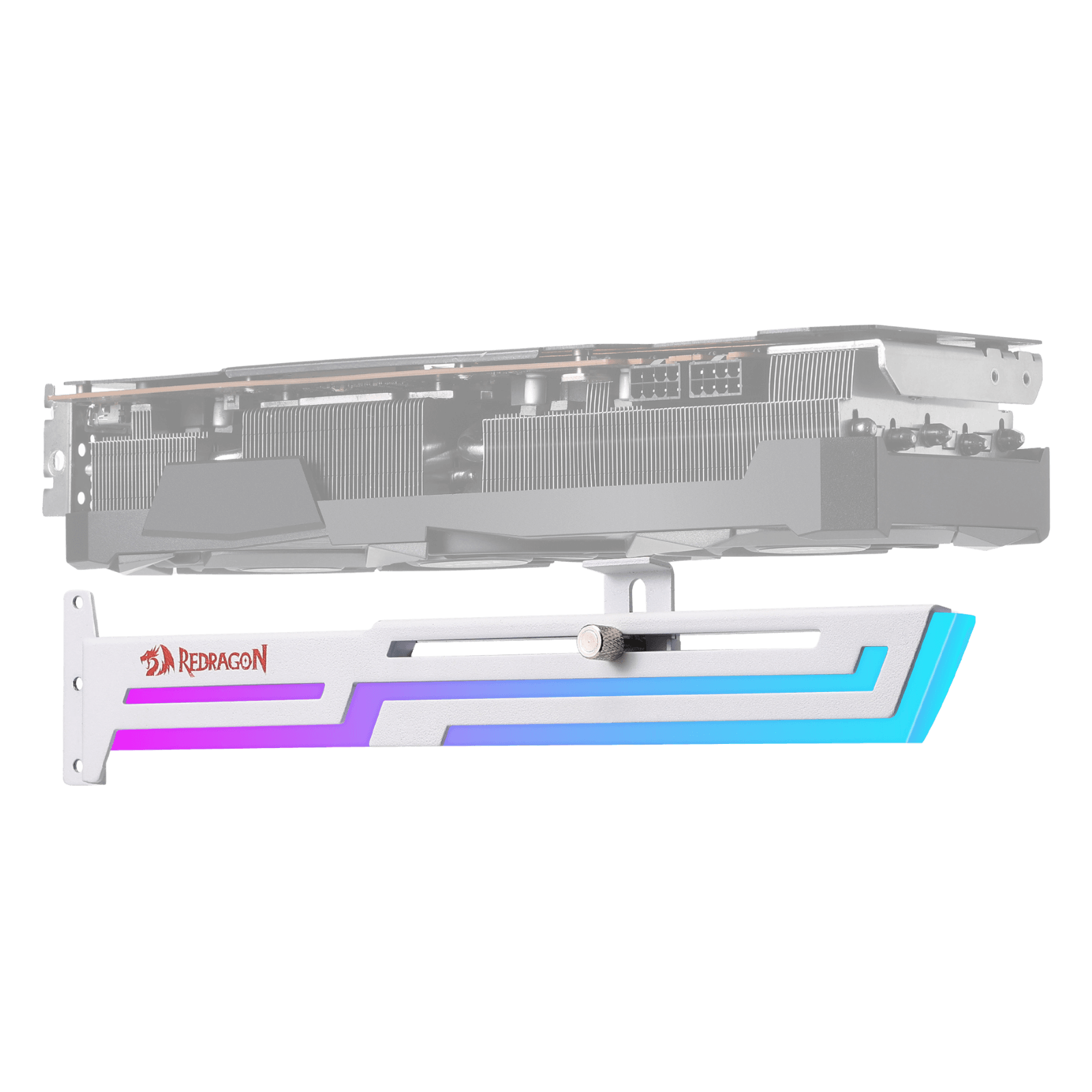 Redragon GCP03 ARGB GPU Support Bracket, 5V 3pin ARGB Graphics Card Holder, Video Card Sag Holder, Adjustable Length and Height Brace Support